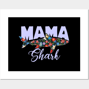 Mama Shark For Mother Posters and Art